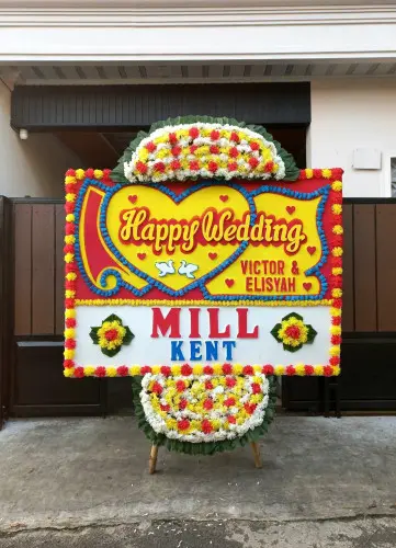 Papan Bunga Pernikahan siraman